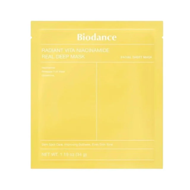 عکس ماسک ورقهای بایودنس مدل نیاسینامید Niacinamide تکی